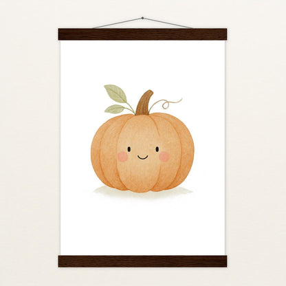 Gemüse: Kürbis Poster mit Leisten von tinylearner
