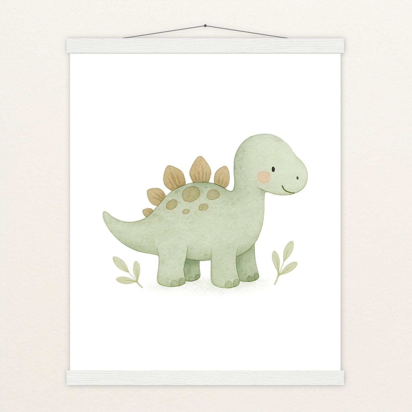 Dinosaurier Stegosaurus Poster mit Leisten von tinylearner