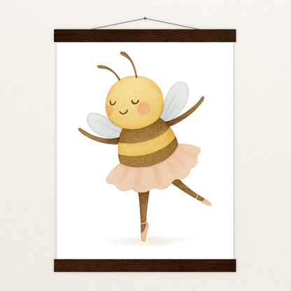 Bibi die Biene - Motiv: "Ballett" Poster mit Leisten von tinylearner