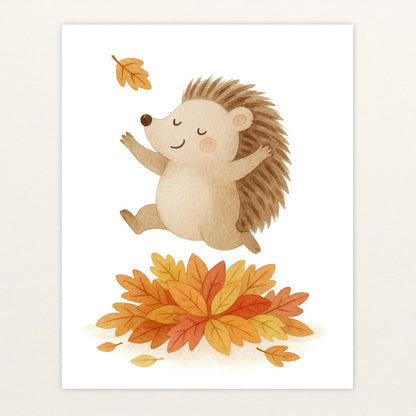 Iggi der Igel - Motiv: "Laub" Poster von tinylearner