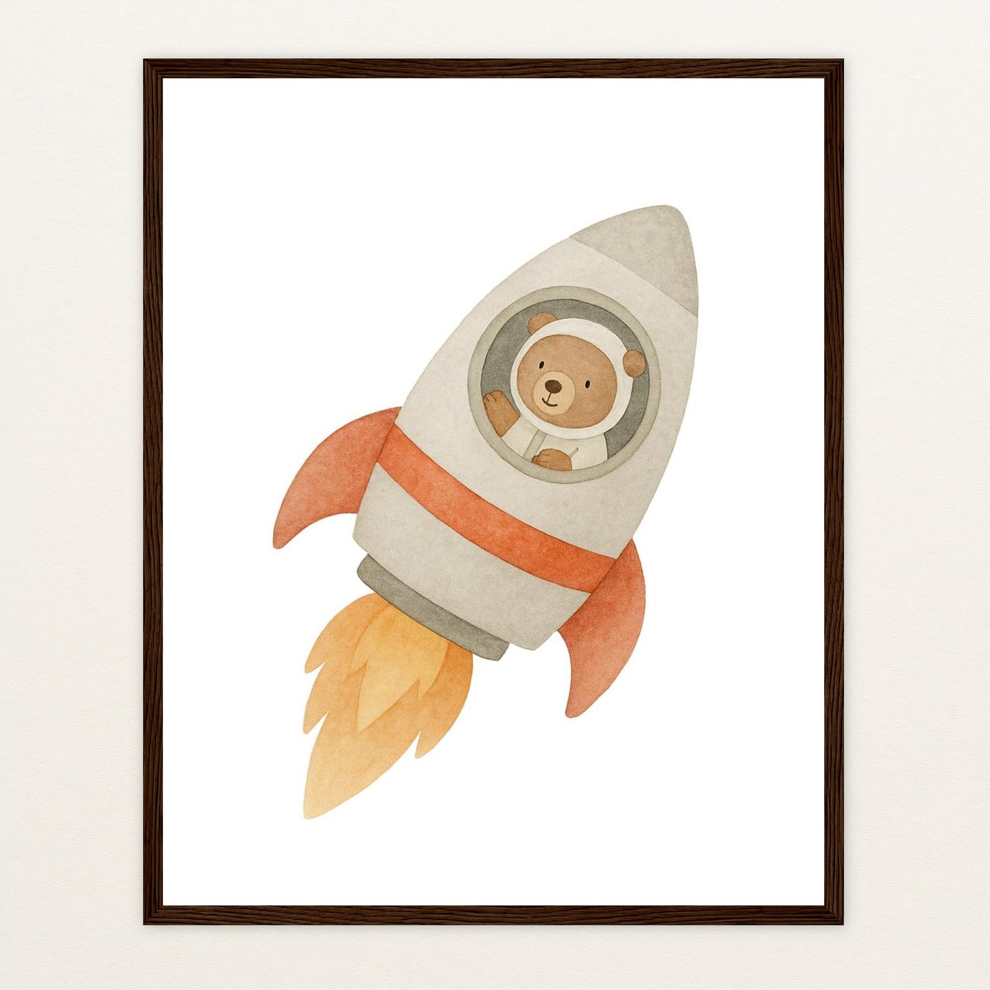 Balu der Bär - Motiv: "Rakete" Poster mit Holzrahmen von tinylearner