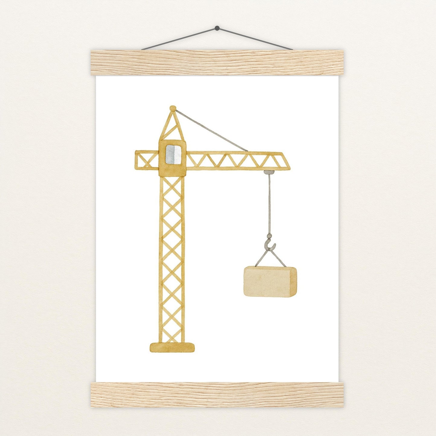 Kran Poster mit Leisten von tinylearner