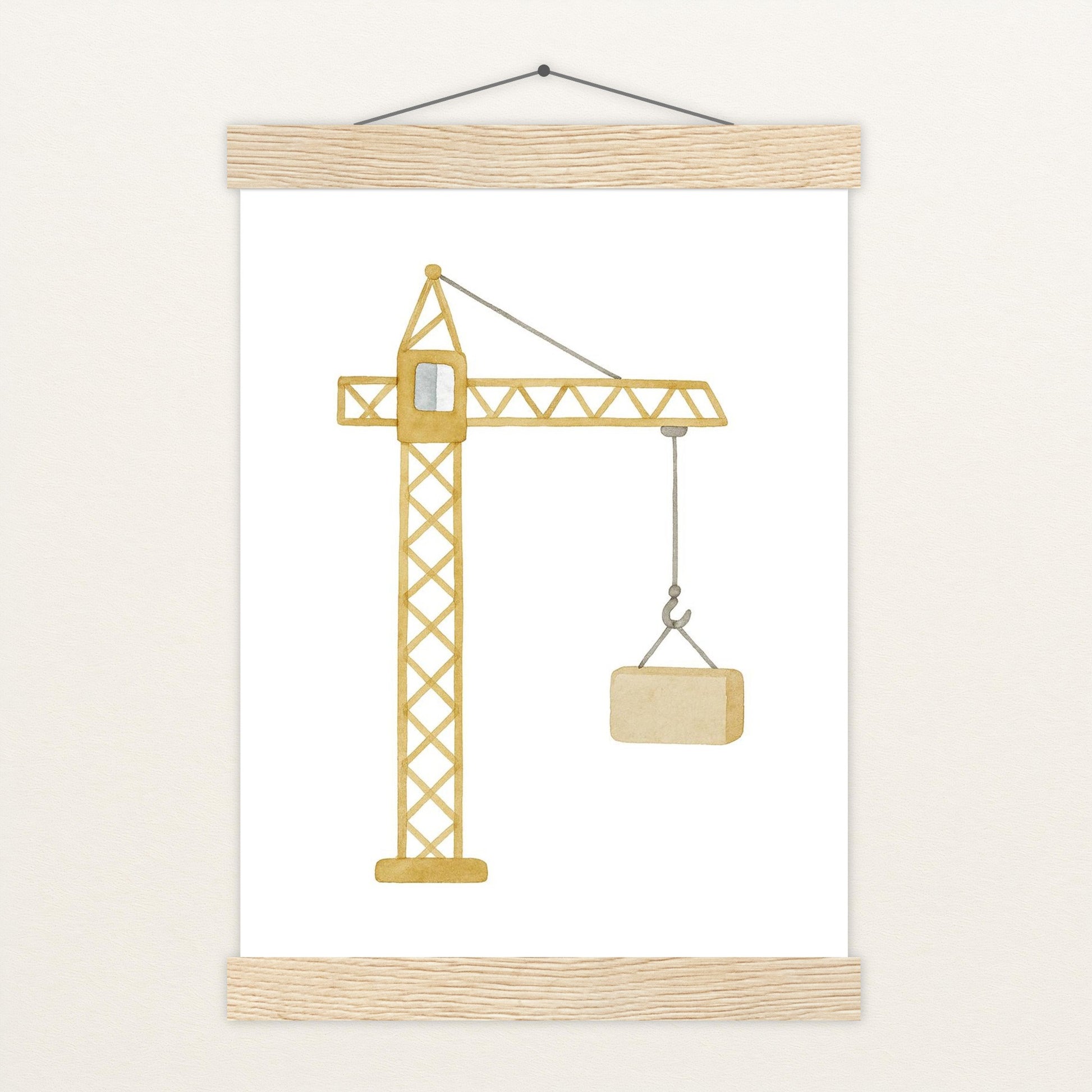 Kran Poster mit Leisten von tinylearner