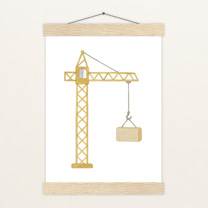 Kran Poster mit Leisten von tinylearner