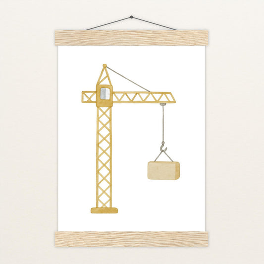 Kran Poster mit Leisten von tinylearner