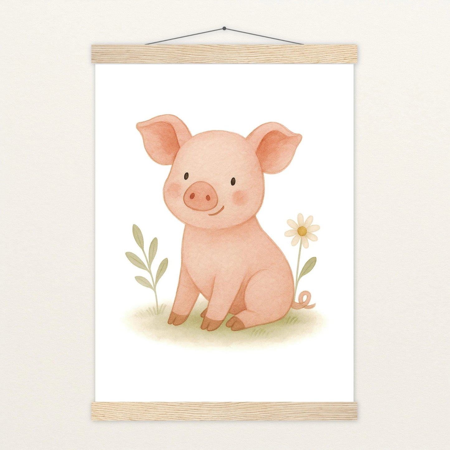 Susi das Schwein Poster mit Leisten von tinylearner