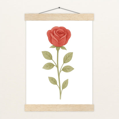 Rose Poster mit Leisten von tinylearner