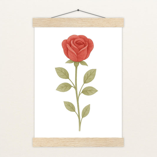Rose Poster mit Leisten von tinylearner