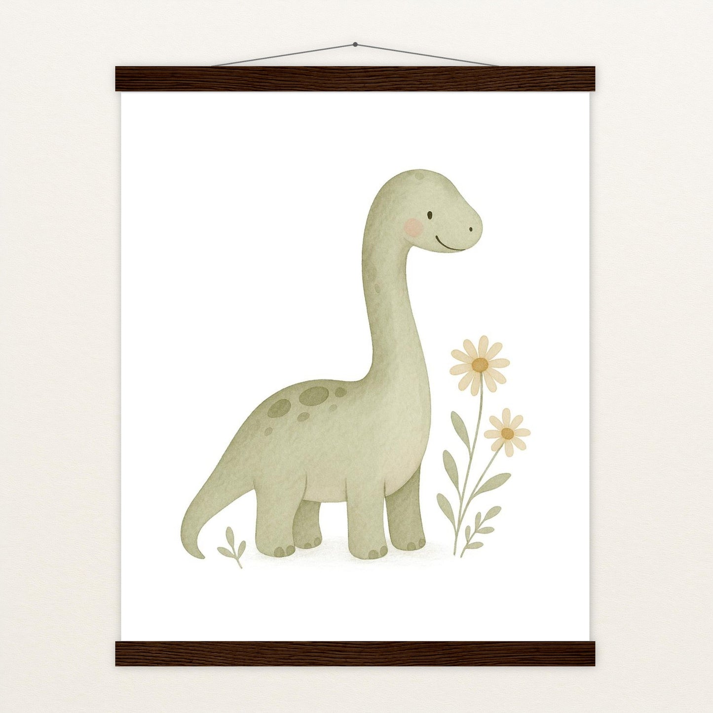 Dinosaurier Brachiosaurus Poster mit Leisten von tinylearner