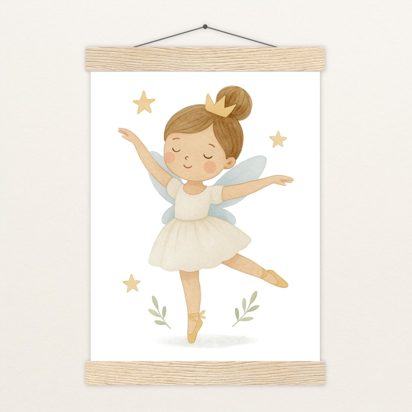 Fina die Fee - Motiv: "Ballett" Poster mit Leisten von tinylearner