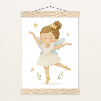 Fina die Fee - Motiv: "Ballett" Poster mit Leisten von tinylearner