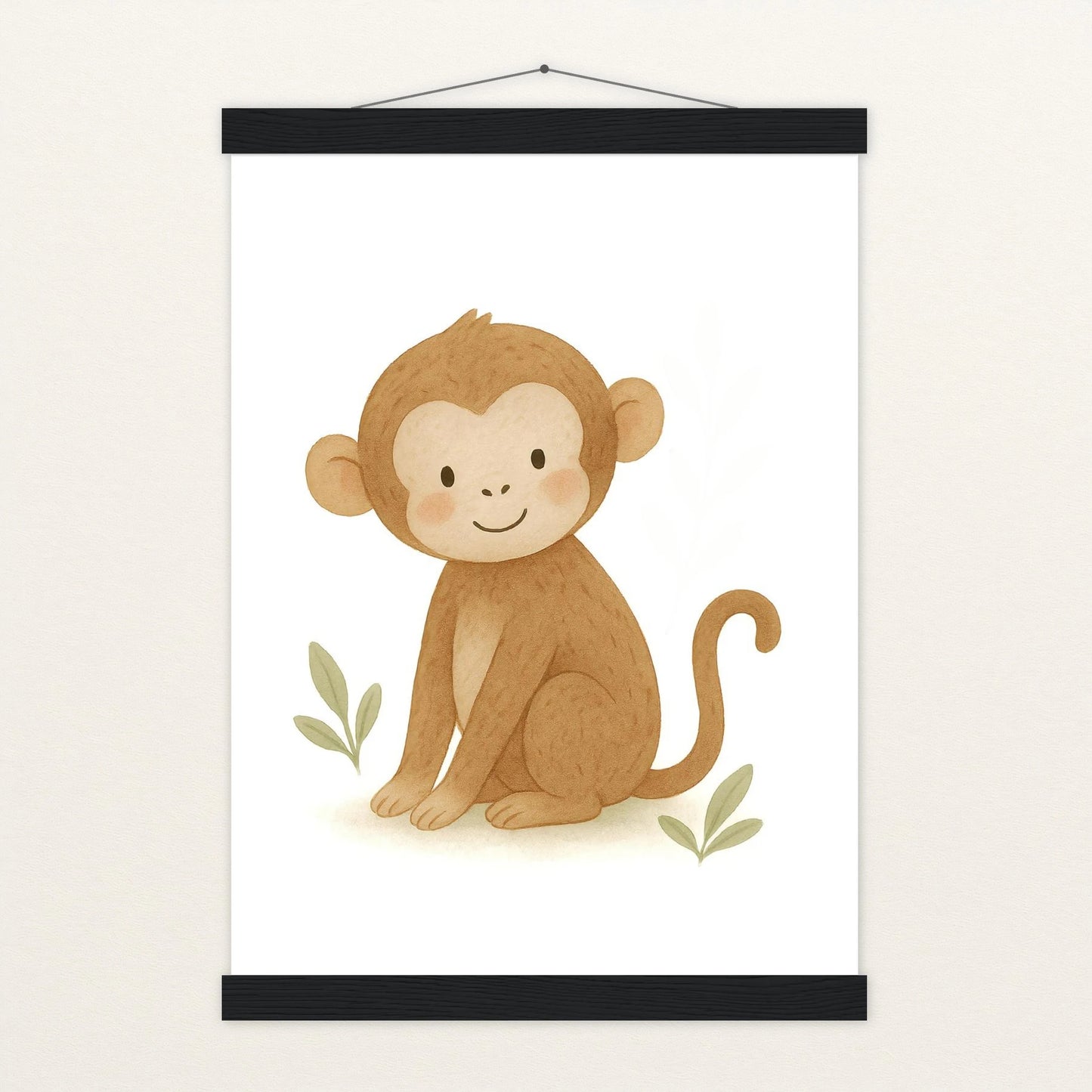 Aki der Affe Poster mit Leisten von tinylearner