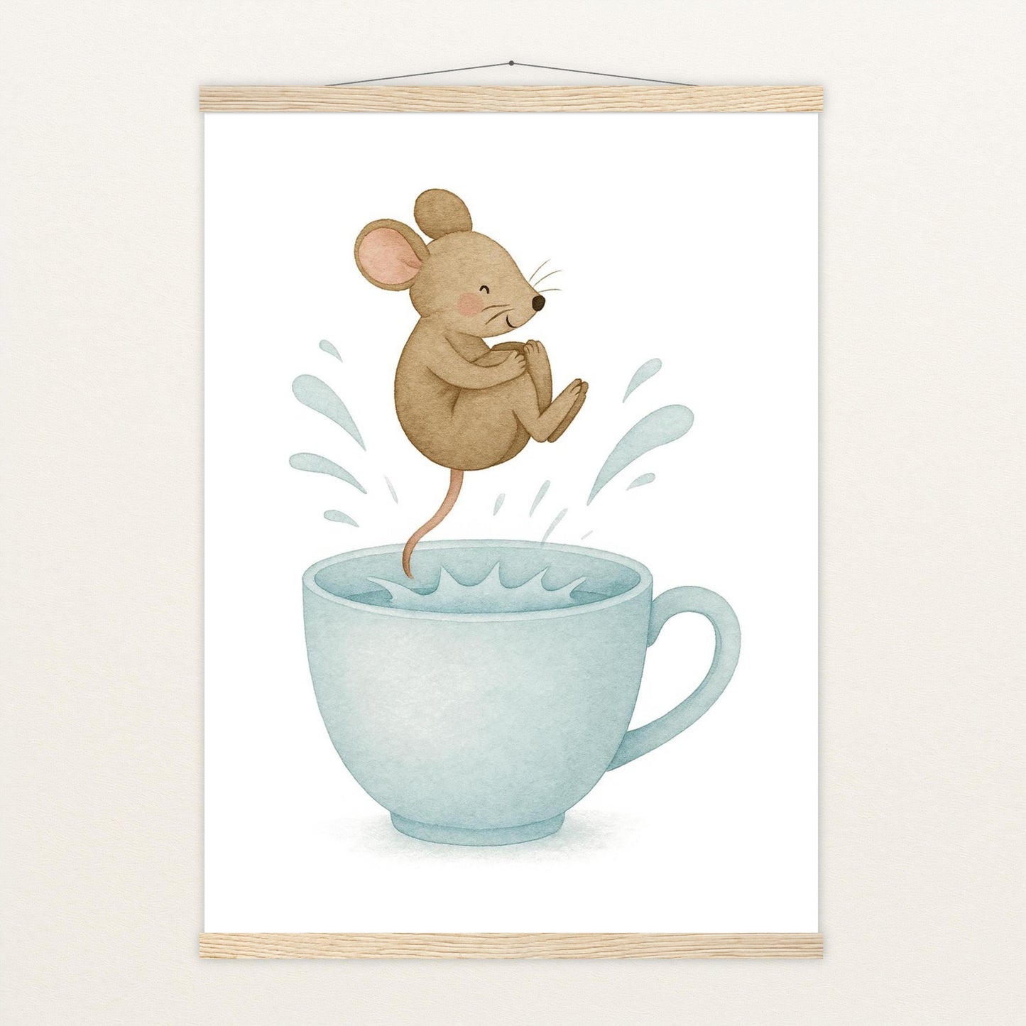 Mimi die Maus - Motiv: "Pool" Poster mit Leisten von tinylearner