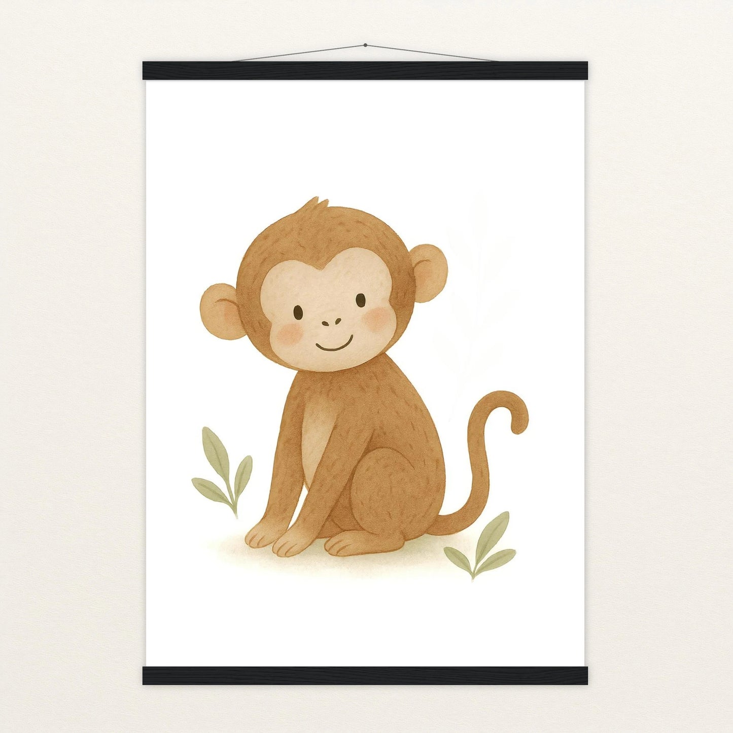 Aki der Affe Poster mit Leisten von tinylearner
