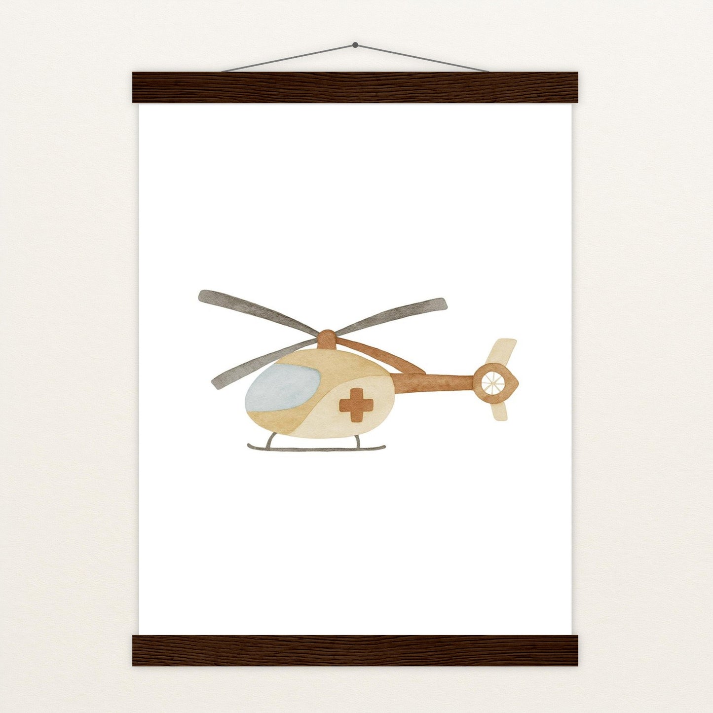 Rettungshubschrauber Poster mit Leisten von tinylearner