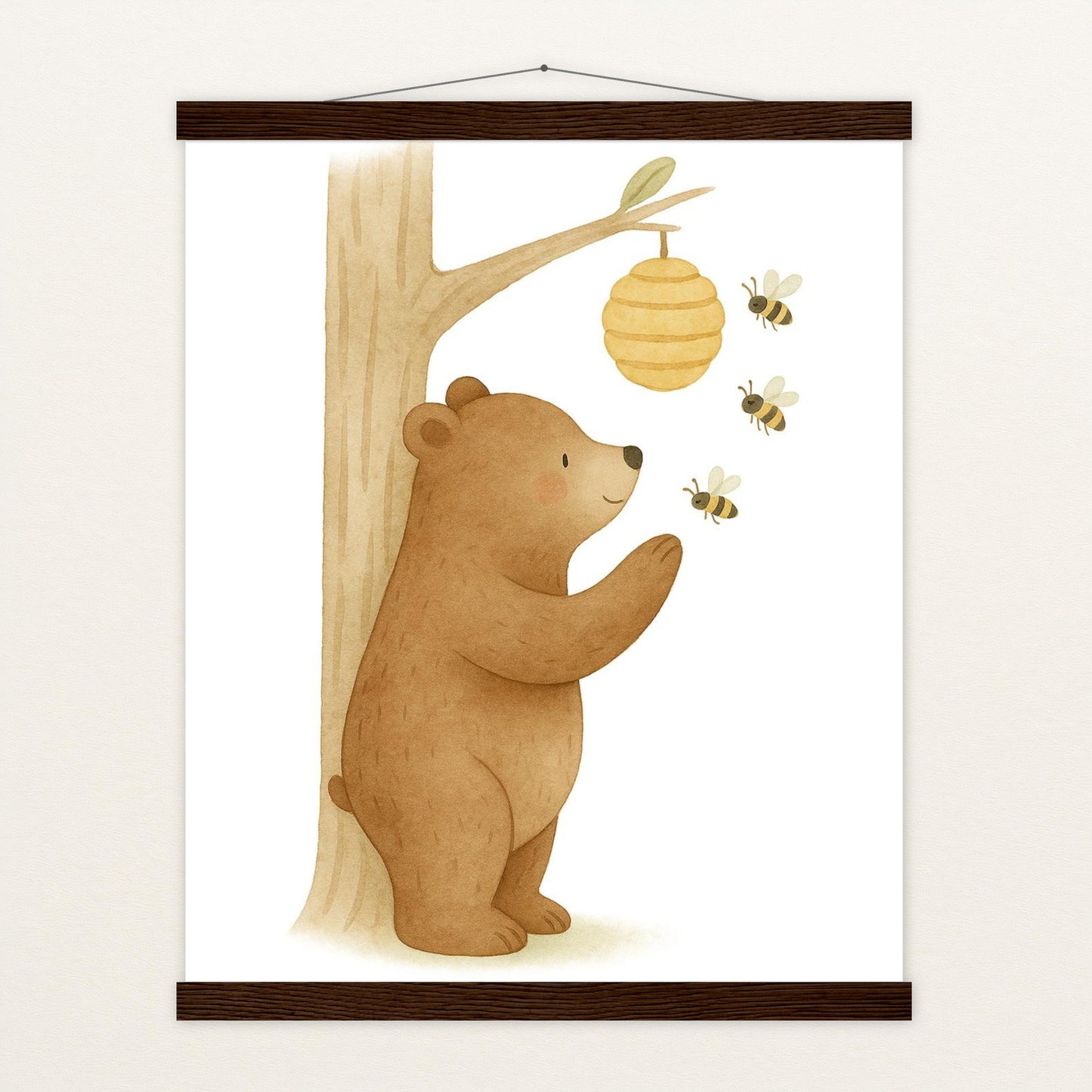 Balu der Bär - Motiv: "Bienenstock" Poster mit Leisten von tinylearner
