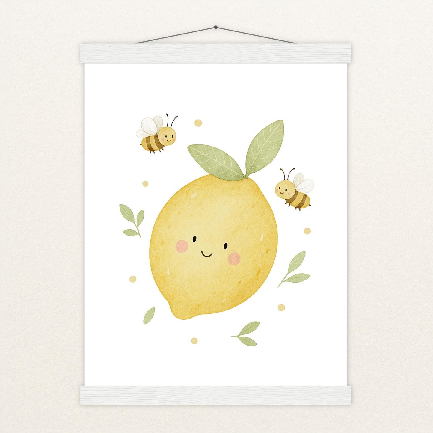 Obst: Zitrone Poster mit Leisten von tinylearner