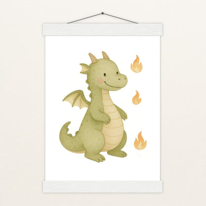 Drax der Drache Poster mit Leisten von tinylearner