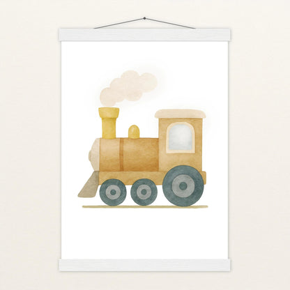 Lokomotive Poster mit Leisten von tinylearner