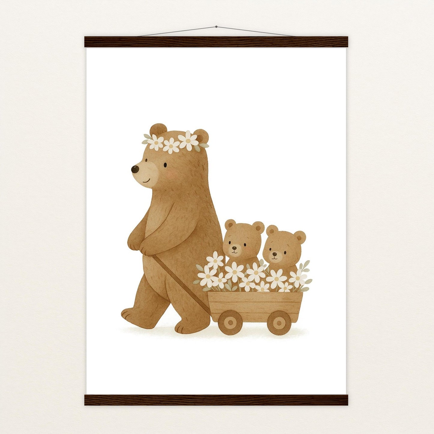 Balu der Bär - Motiv: "Bollerwagen" Poster mit Leisten von tinylearner