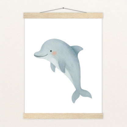 Dora der Delfin Poster mit Leisten von tinylearner