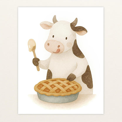 Klara die Kuh - Motiv: "Kuchen" Poster von tinylearner