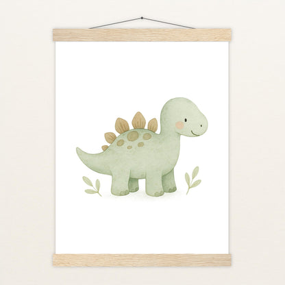Dinosaurier Stegosaurus Poster mit Leisten von tinylearner