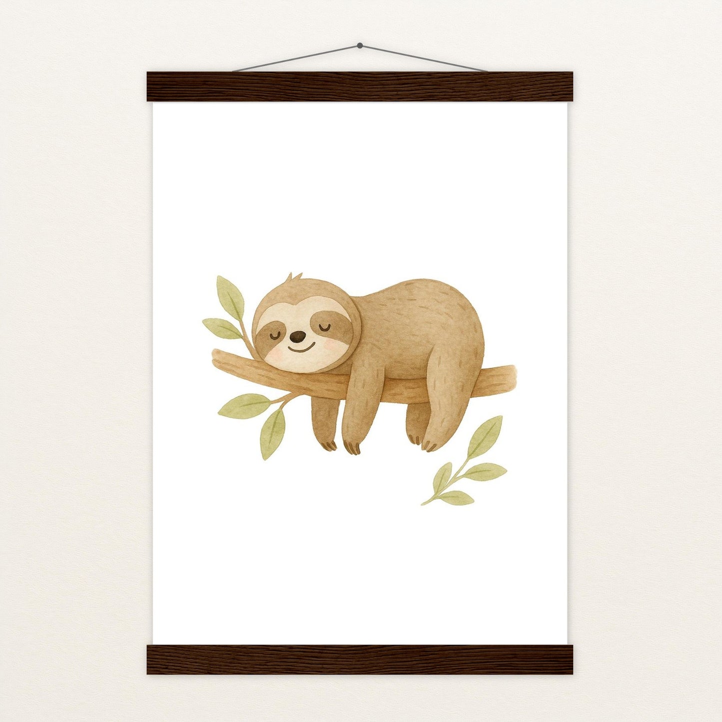 Fred das Faultier Poster mit Leisten von tinylearner