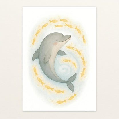 Dora der Delfin - Motiv: "Leuchtfische" Poster von tinylearner