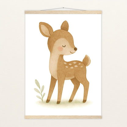 Ria das Reh Poster mit Leisten von tinylearner