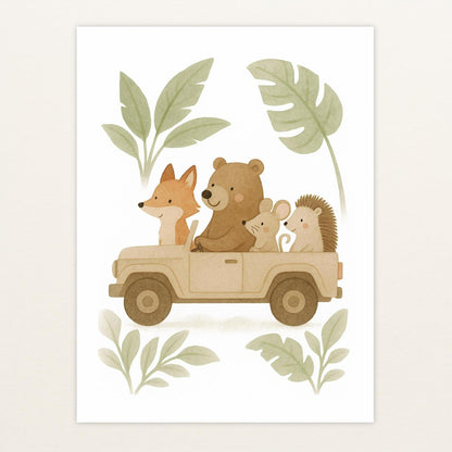 Tierfreunde - Motiv: "Safari" Poster von tinylearner