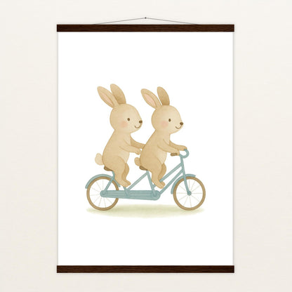 Holly der Hase - Motiv: "Tandem" Poster mit Leisten von tinylearner