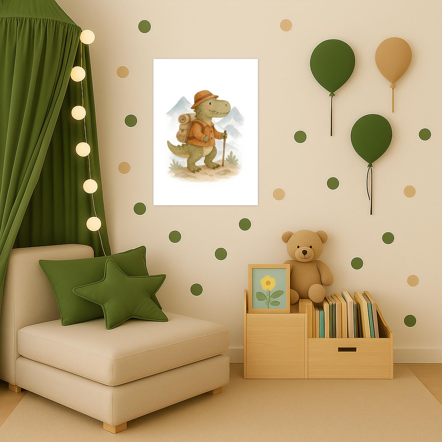 Dinosaurier T-Rex - Motiv: "Wandern" Poster von tinylearner