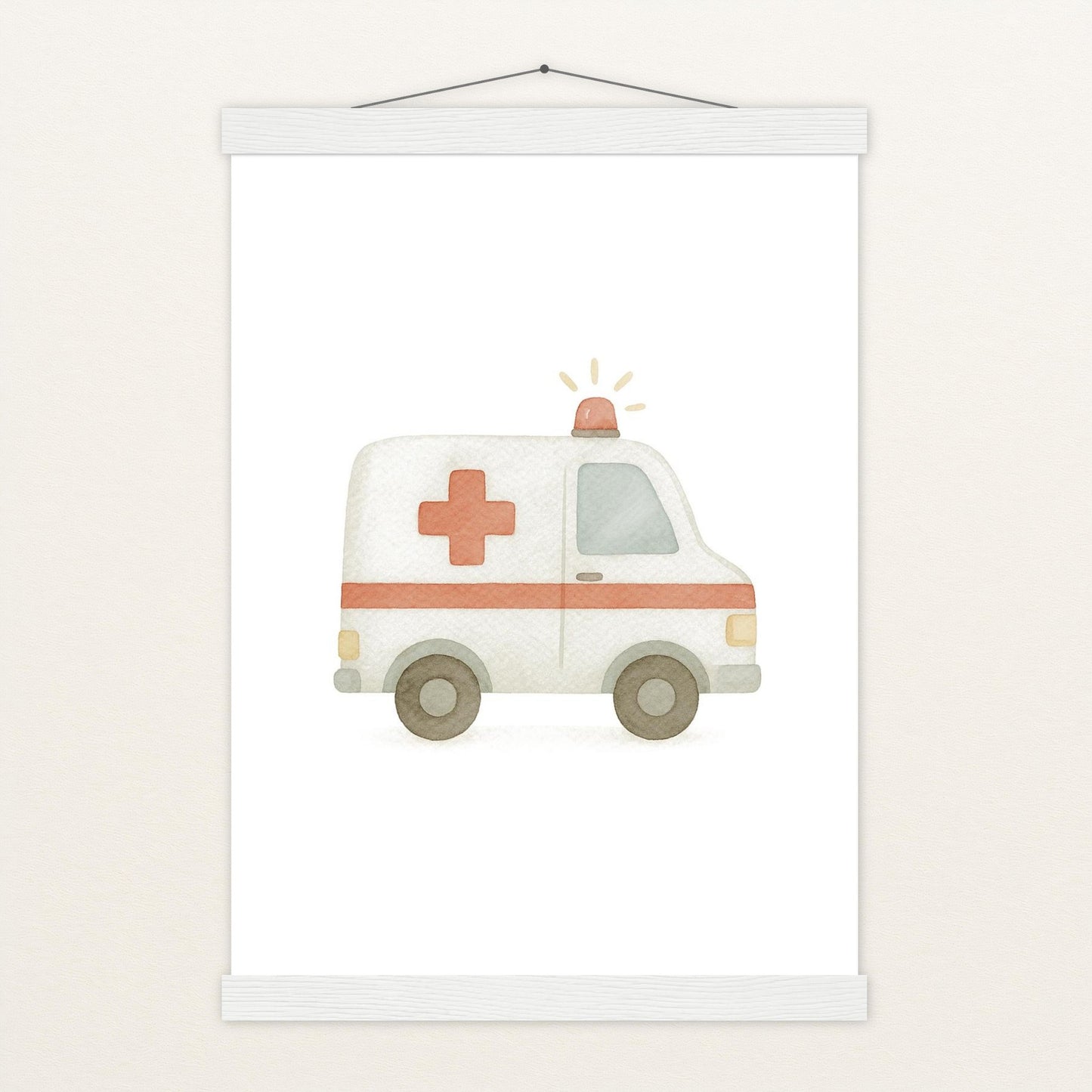 Krankenwagen Poster mit Leisten von tinylearner