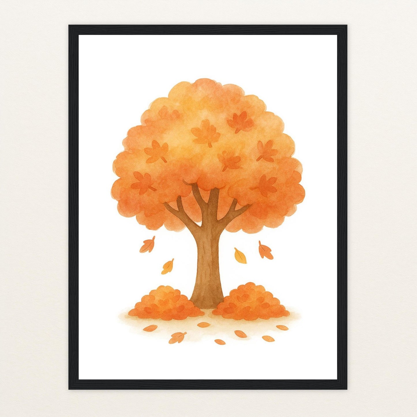 Ahornbaum Poster mit Holzrahmen von tinylearner