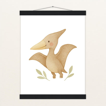 Dinosaurier Pteranodon Poster mit Leisten von tinylearner
