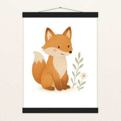 Finnegan der Fuchs Poster mit Leisten von tinylearner
