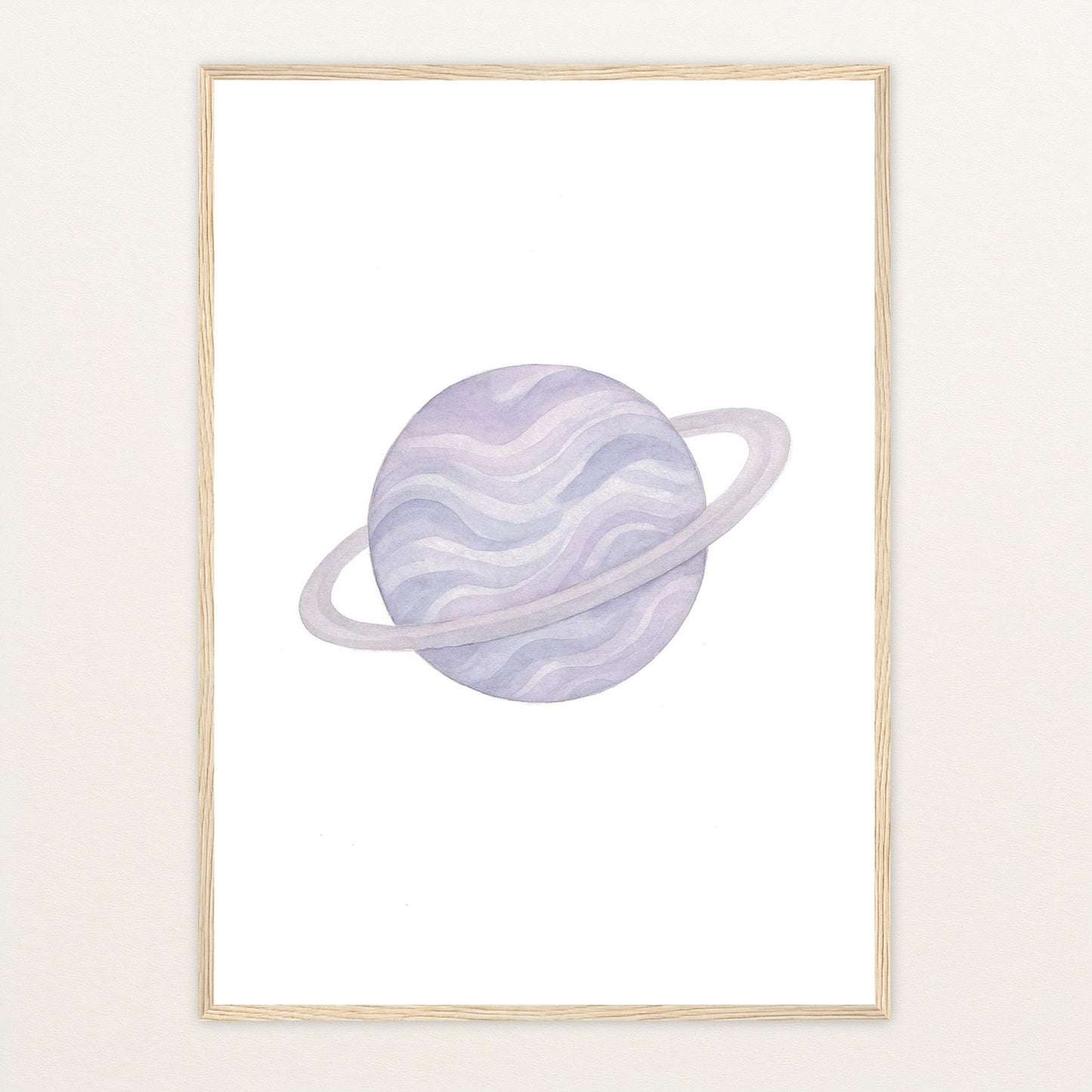 Planet Poster mit Holzrahmen von tinylearner