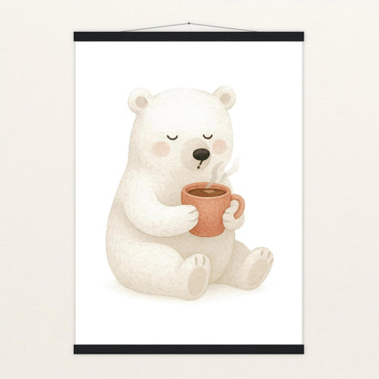 Pummel der Polarbär - Motiv: "Kakao" Poster mit Leisten von tinylearner