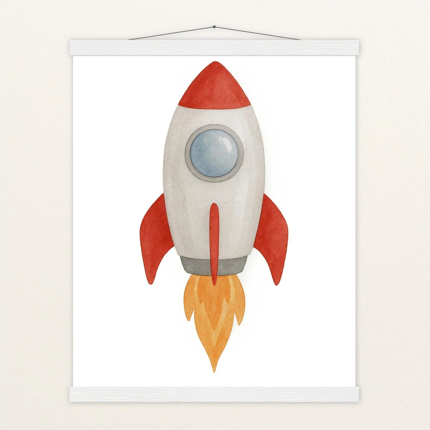 Rakete Poster mit Leisten von tinylearner