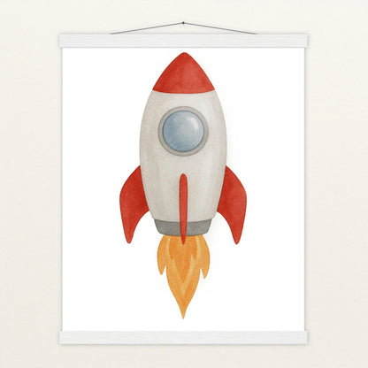 Rakete Poster mit Leisten von tinylearner