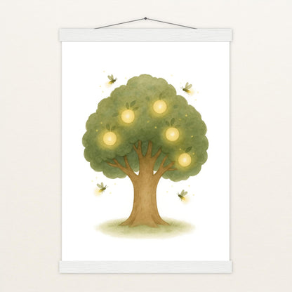 Leuchtbaum Poster mit Leisten von tinylearner