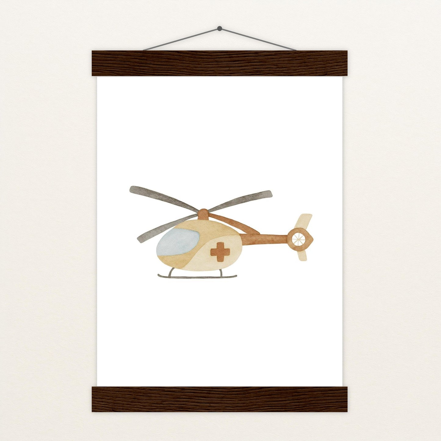 Rettungshubschrauber Poster mit Leisten von tinylearner