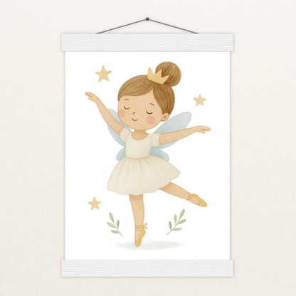 Fina die Fee - Motiv: "Ballett" Poster mit Leisten von tinylearner