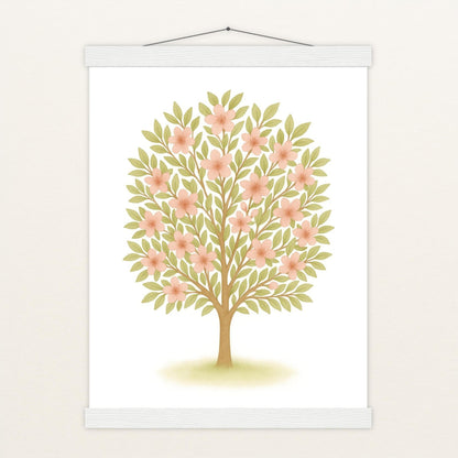 Kirschbaum Poster mit Leisten von tinylearner