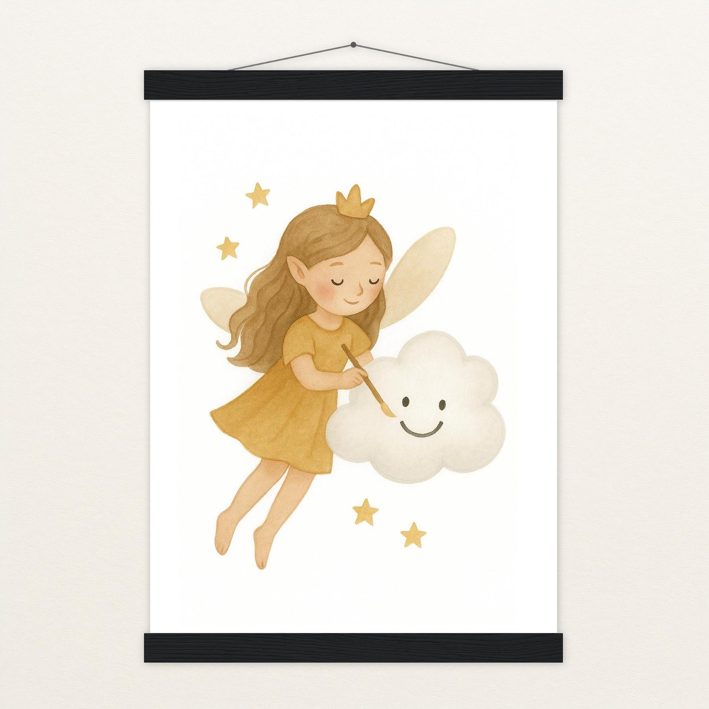 Fina die Fee - Motiv: "Wolke" Poster mit Leisten von tinylearner