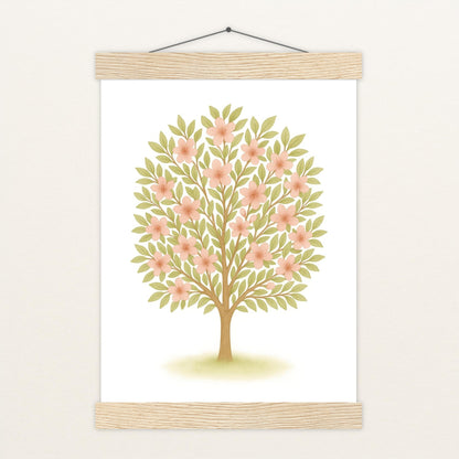 Kirschbaum Poster mit Leisten von tinylearner