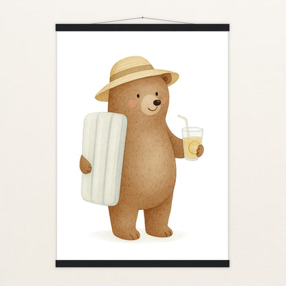Balu der Bär - Motiv: "Strandtag" Poster mit Leisten von tinylearner