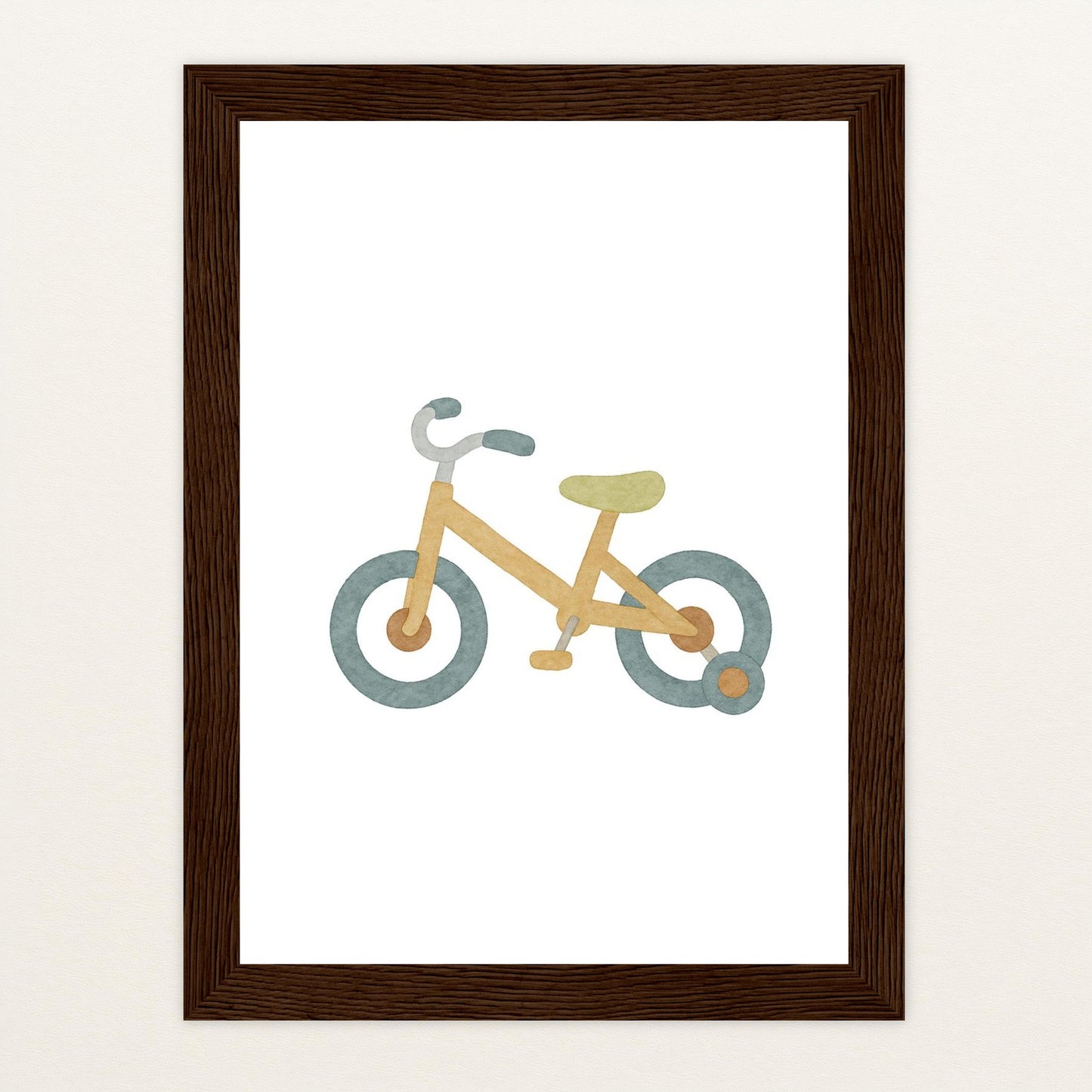 Fahrrad Poster mit Holzrahmen von tinylearner