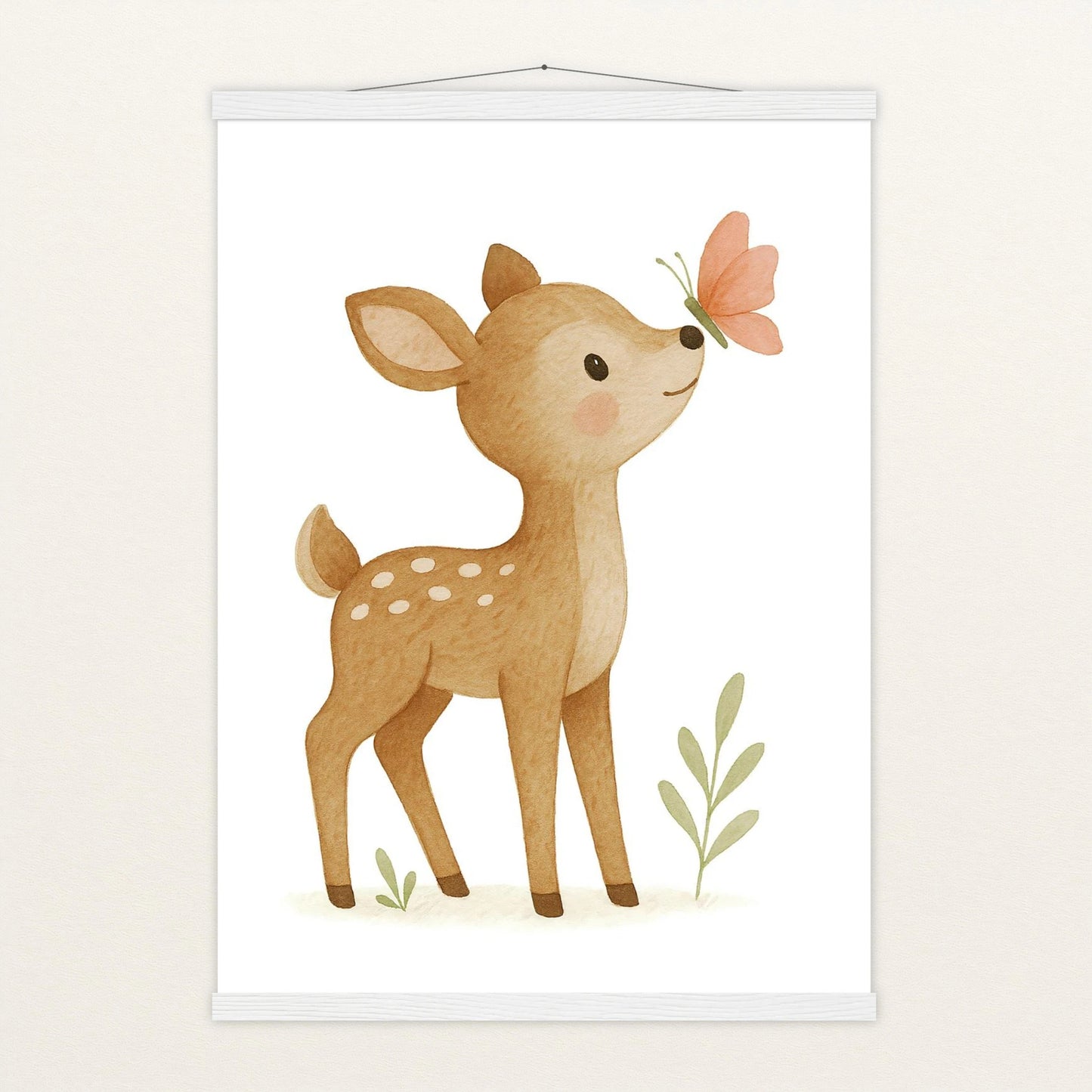 Ria das Reh - Motiv: "Schmetterling" Poster mit Leisten von tinylearner